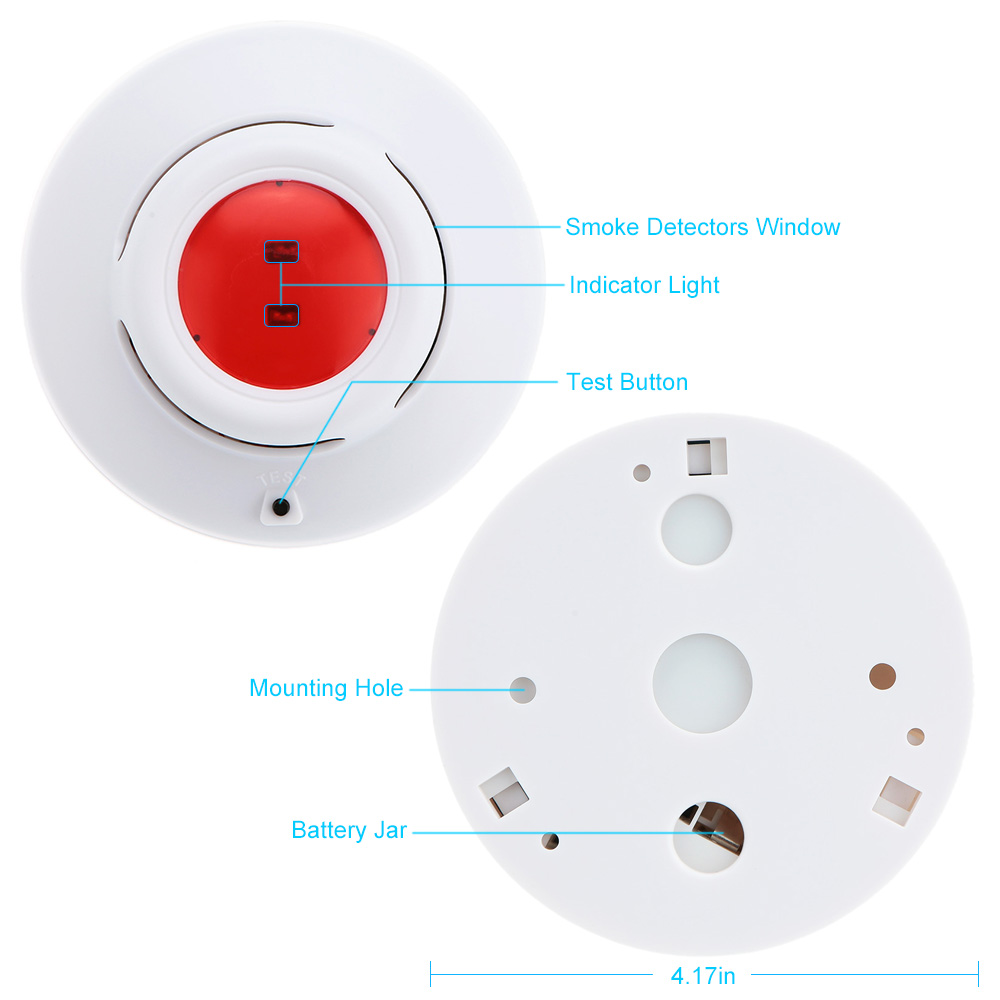 Standalone Carbon Monoxide Detector Tester Gas Sound Alarm Sensor CO Smoke Detector Fire Alarm For Home Security Voice Prompt