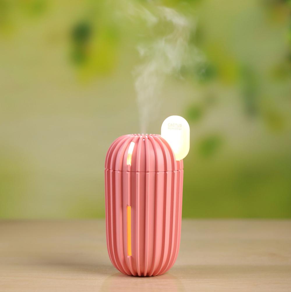 200ml Creative Beautiful Attractive USB Cactus Humidifier with Beautiful Light Card Nice Home Decor