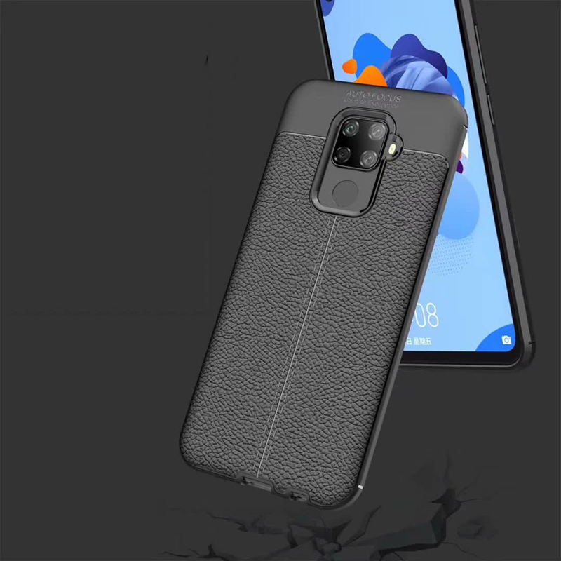 Carbon Fiber Lichee Pattern tpu For Huawei Nova 5i Pro Soft TPU Case