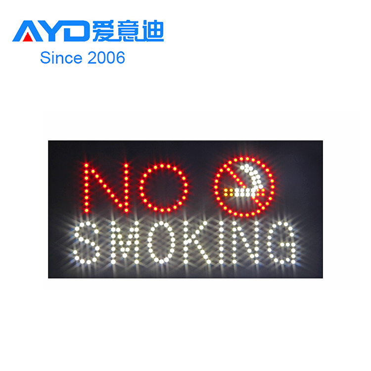 9*19'' No Smoking LED Open Sign, Eye Catching Customized Business Shop/Public Advertising Display Board