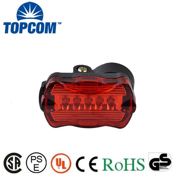 5 LED Equipped bike lights bicycle the laser taillights mountain bike safety warning light laser taillights