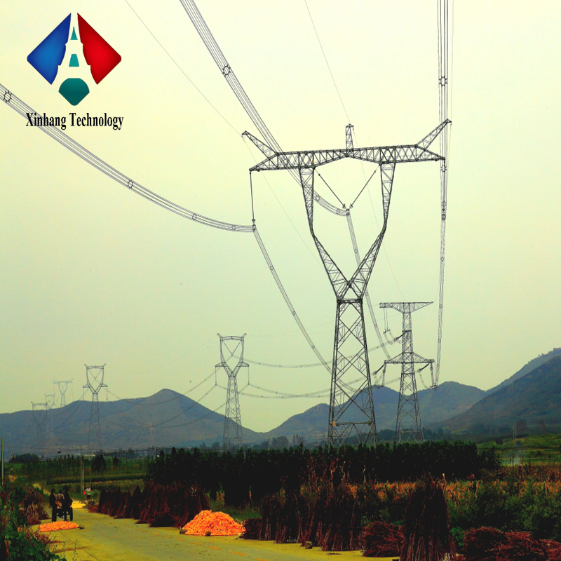 500 KV Electrical Power Cable Steel Angular Tower
