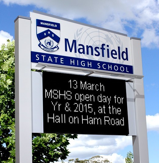 Outdoor aluminum led sign used for primary school full color led advertising display boards
