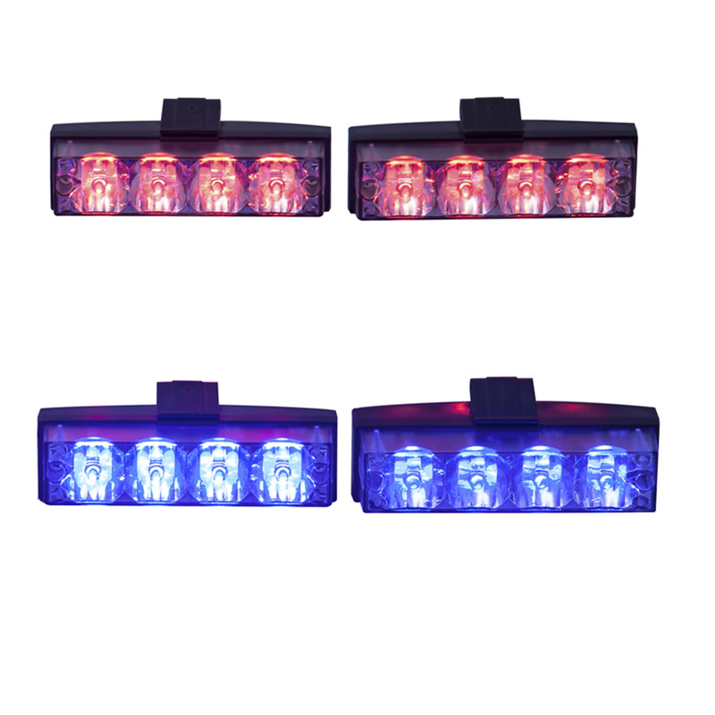 16W blue led emergency strobe grille lights for car  front grille