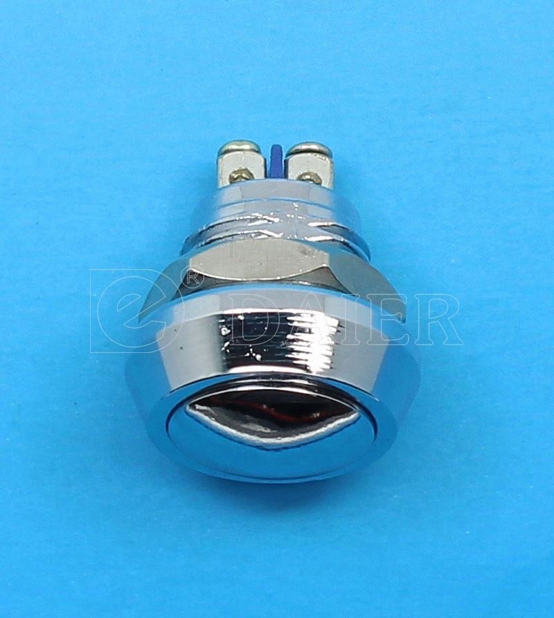 2Pin SPST Momentary Metal Waterproof 12MM Dome Push Button Switch