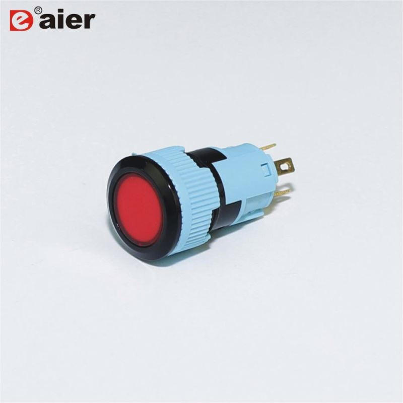 Miniature Flat Round Button Lighted NO NC Plastic Range Hood Switch