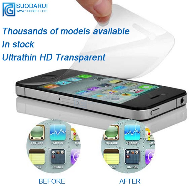 Clear LCD Screen Protector Film Foil Saver For G'zOne Commando C771 with Cloth