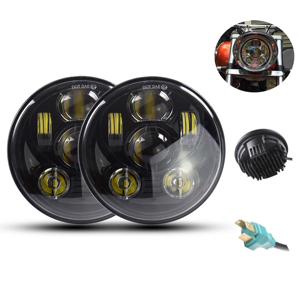 best price aluminum housing 60w motorcycle 12v project 5.75 inch round led headlight