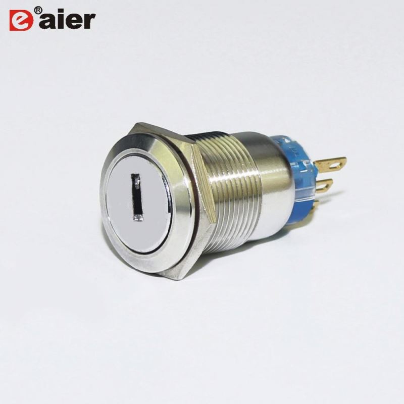 4A 250VAC SPDT 3Pin ON-ON 2-Way Metal Illuminated Key Switch