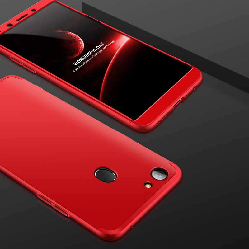 2018 hot sell 360 cover Removable 3in1 Hard PC Shield Back Cover Case for OPPO F5 phone cases