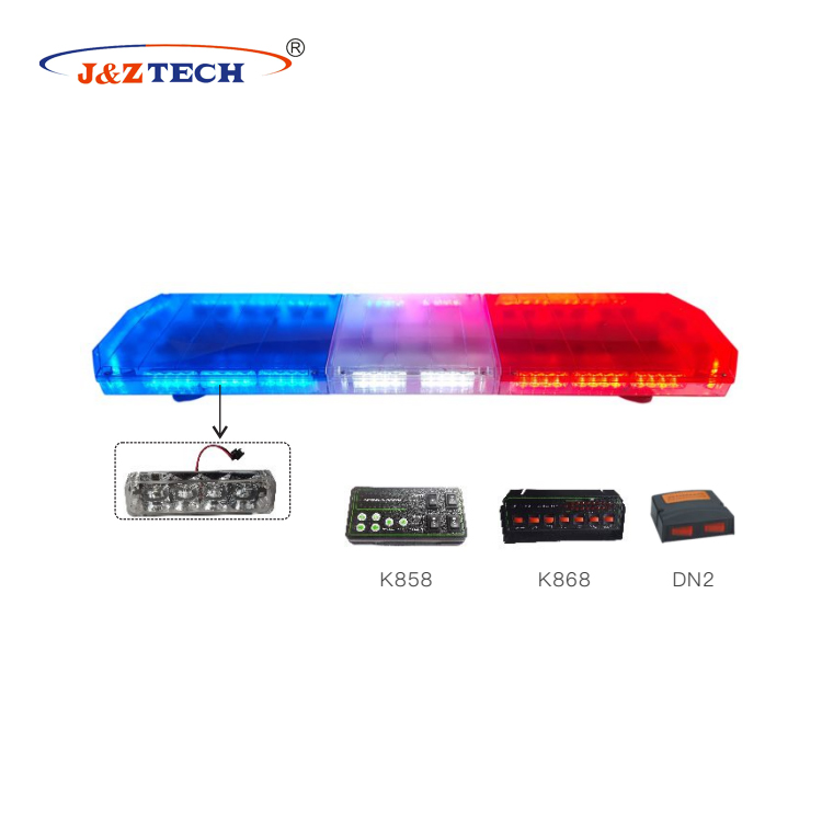 Blue red led slim car emergency warning strobe police lightbar