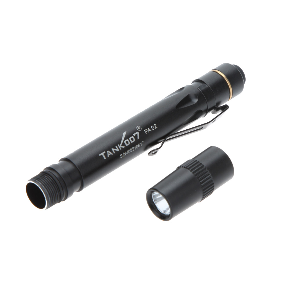 Pen Like Tank007 PA02 Mini Pocket Portable Waterproof Outdoor 1 Mode 90LM LED Flashlight Torch Light Lamp Penlight with Pen Clip