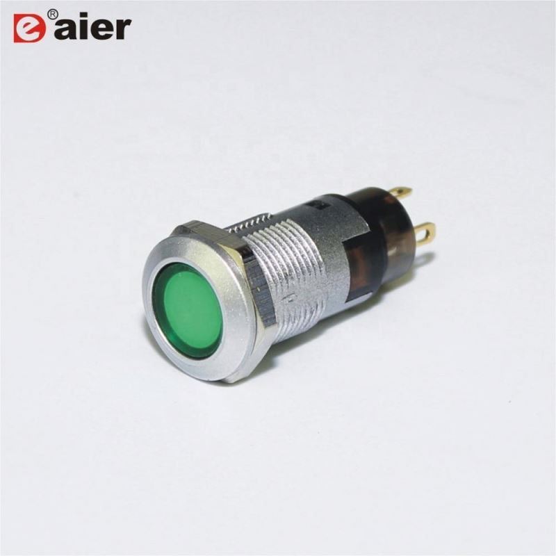 IP67 Mini 12mm 1NO  Flat Top 4 Pin Mini Push Button