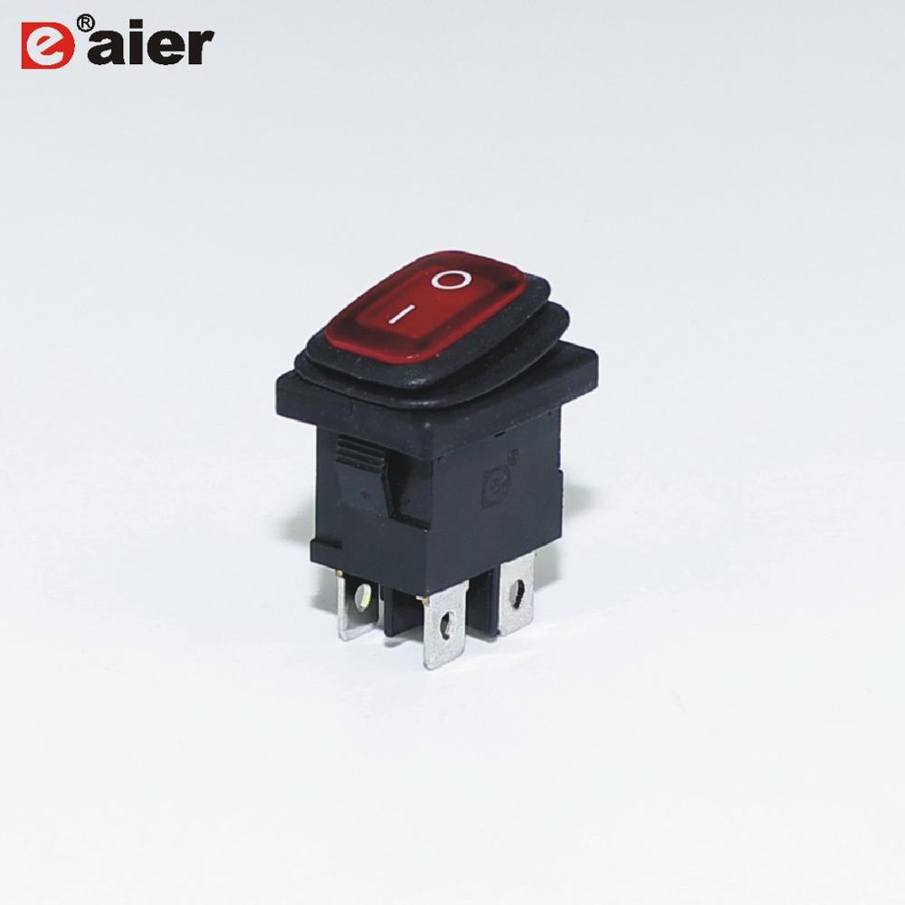 New Red Illuminated PDST Waterproof Rocker Switch, T125 Rocker Pin Diagram Rocker Switch