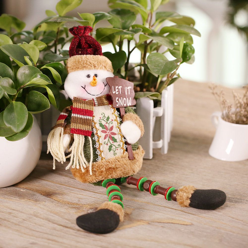 Hot Sale Santa Claus Snow Man Reindeer Doll Christmas Decoration Xmas Tree Hanging Ornaments Pendant Best Gift