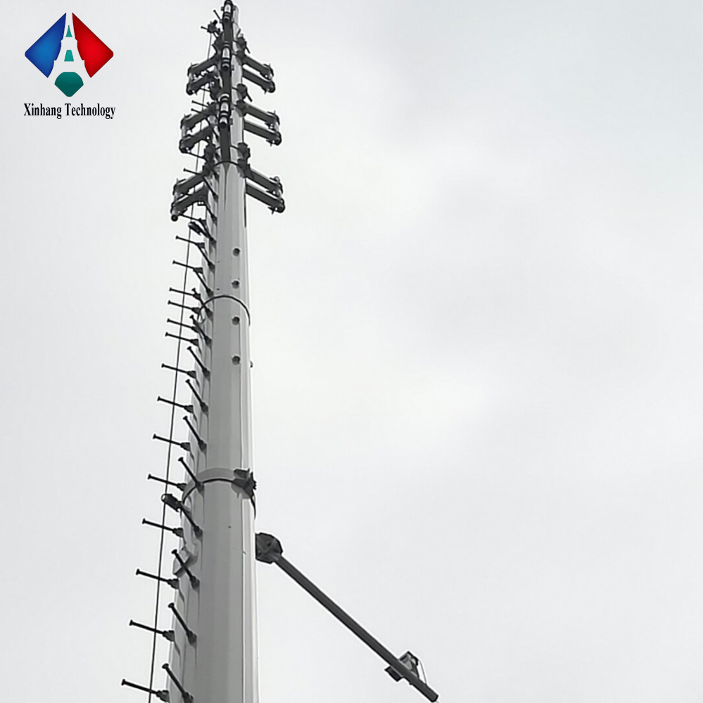 mobile communication pole / tower price galvanized gsm omni antena monopole