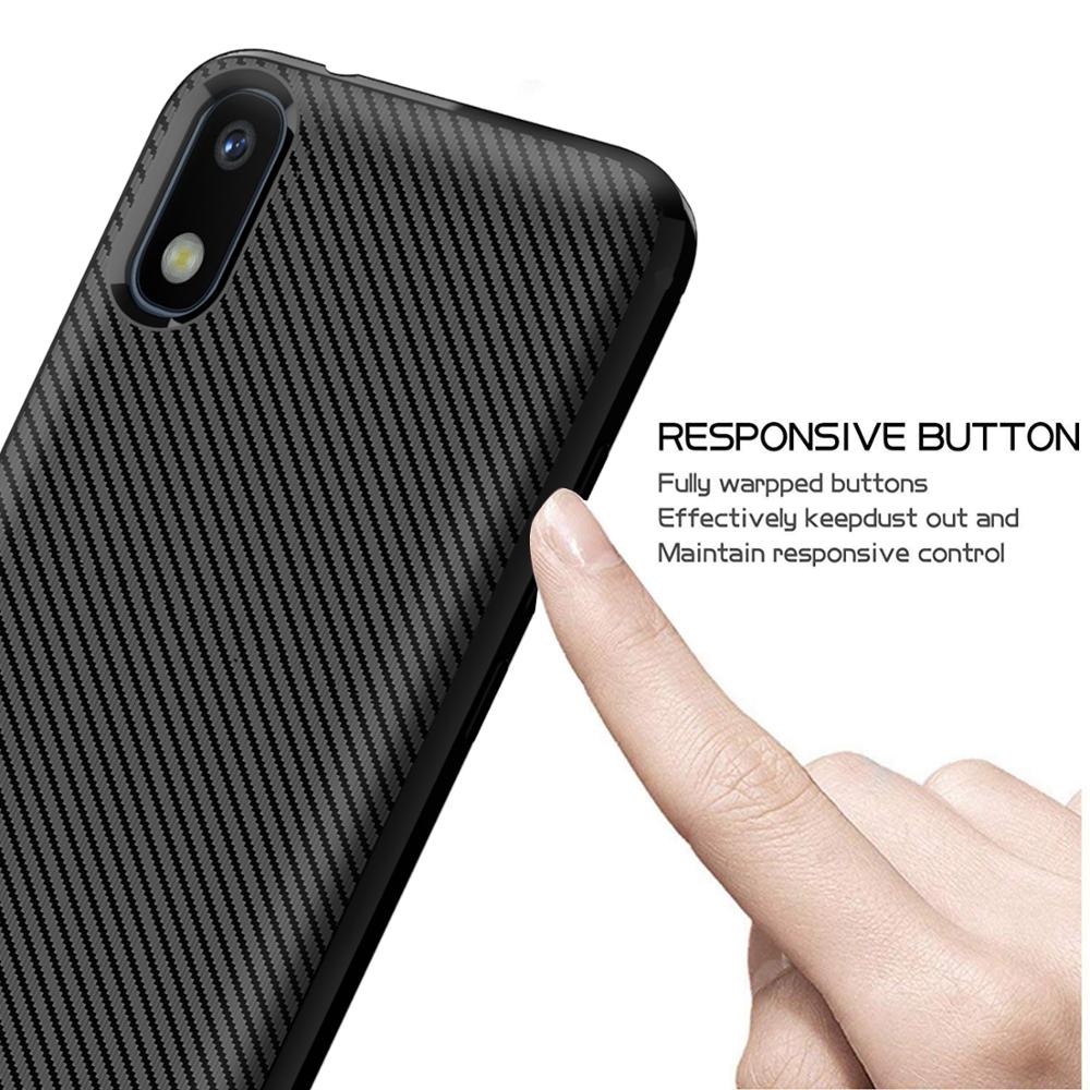 Carbon Fiber Silicon Back Cover For Samsung galaxy A10 Phone Case