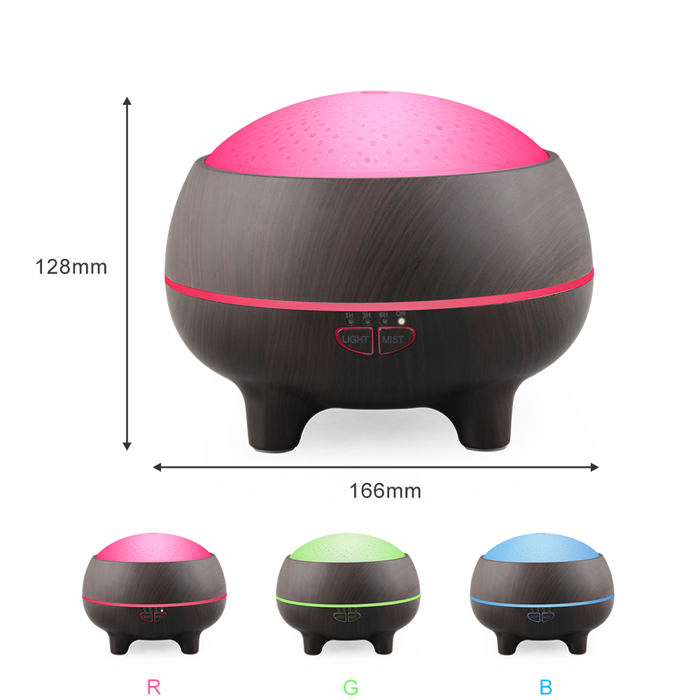 2019 Trending Hot Selling Wireless Bluetooth Smart Ultrasonic Aroma Diffuser, 300ml Dark Wood Grain Oils Aromatherapy Diffuser