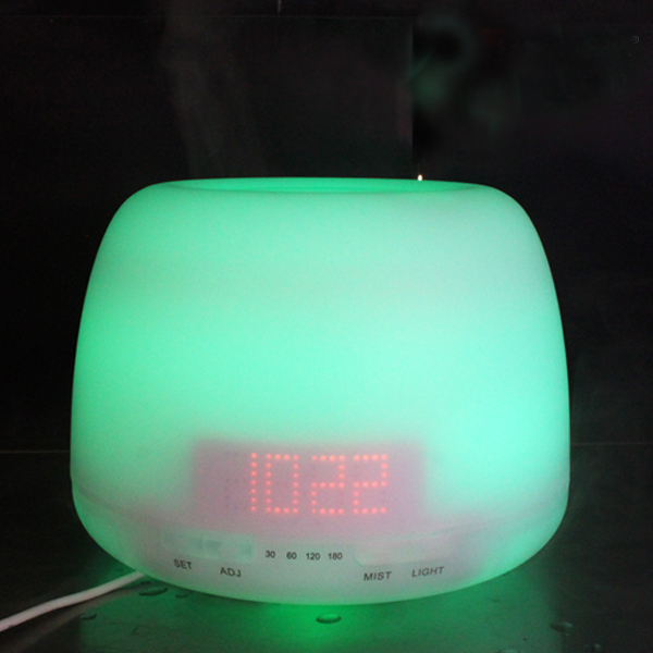 2017 LED City Color Changing light Aroma Diffuser With Clock