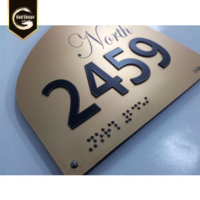 Custom Office Free Acrylic Metal Door Sign Restroom Door Hotel Sign Desk Display