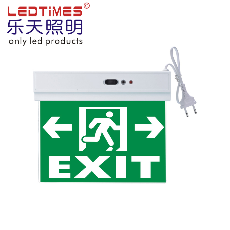 Double Sided Brazil Russial Chile Argentina Selling Led Emergency Exit Sign board