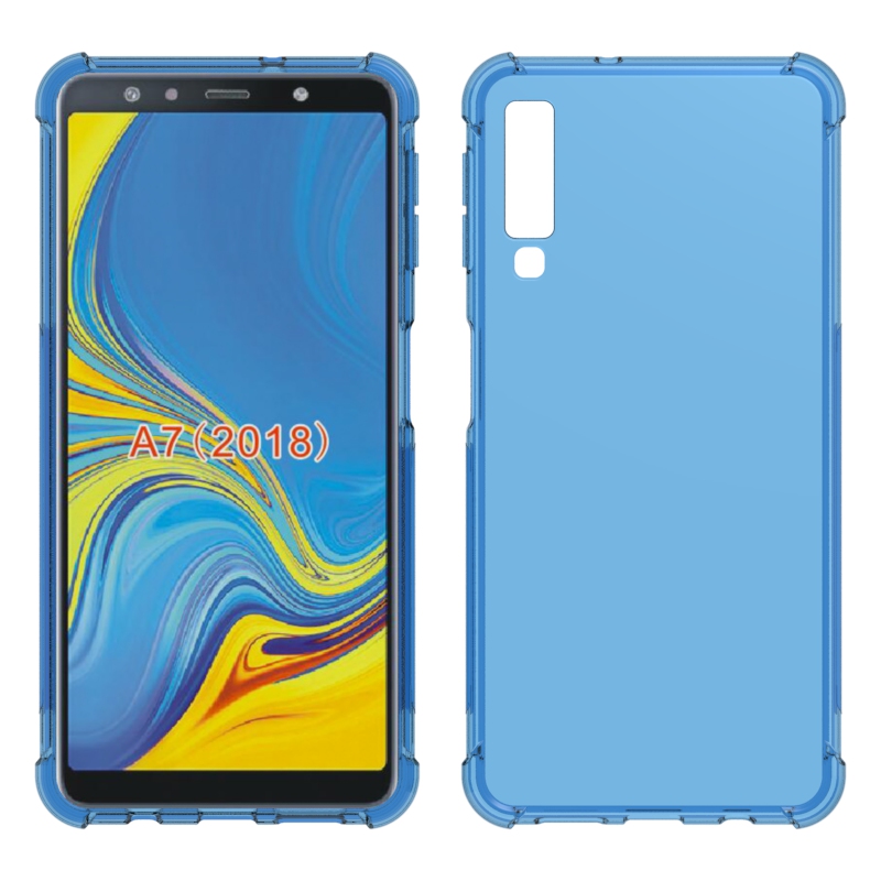 Transparent Shockproof soft Tpu cover case for Samsung galaxy A7 2018