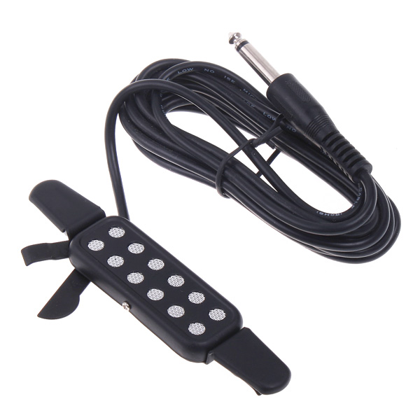 Black Acoustic Guitar Microphone Wire Sound Pickup 12 Hole