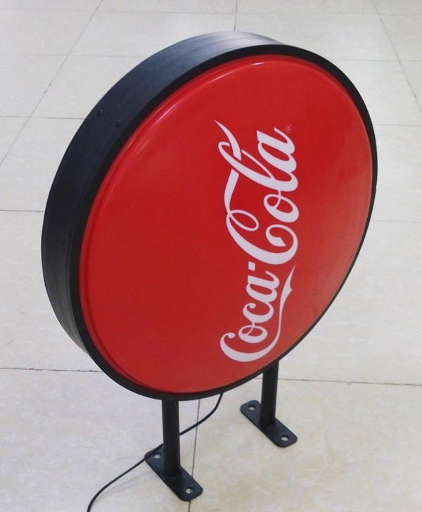 Round Aluminum Free Standing Exhibition LED Light Box