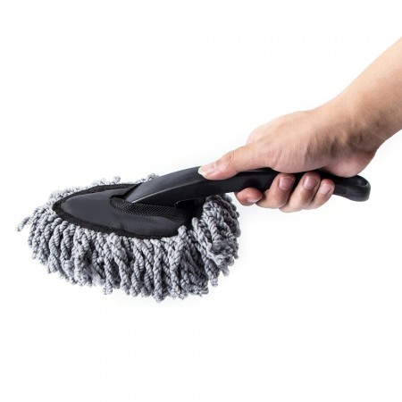 Car Duster Cleaning Dirt Dust Clean Brush Dusting Tool Mop Gray