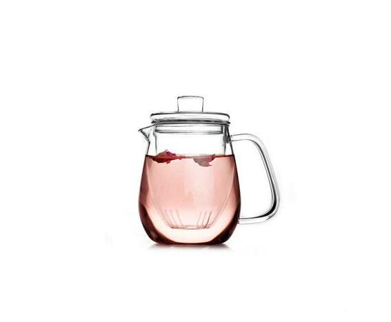 Glass teacup,teapot with infuser,heat-resist