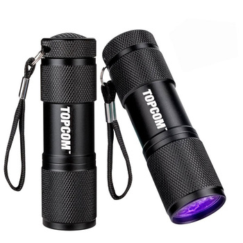 Factory Price Brand Promotion 9 LED Ultraviolet Black Flashlight UV 365nm Or 395nm LED For Spot Scorpions Pet Urine