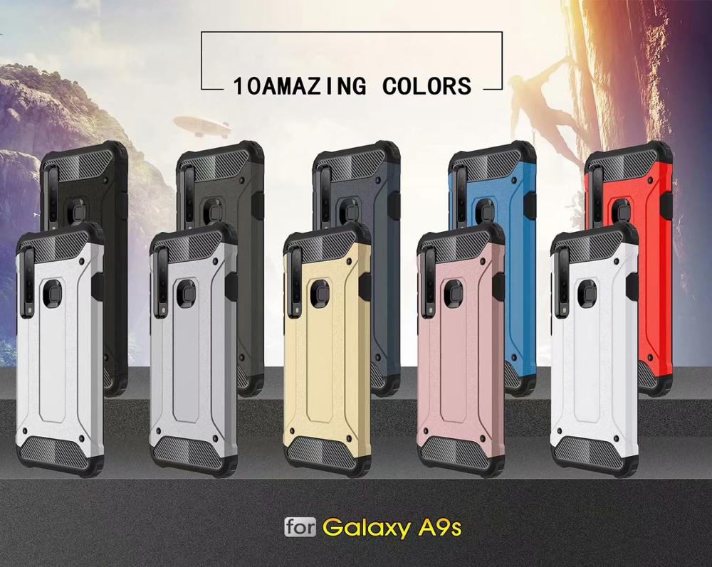 TPU+PC 2in1 drop Silicone Rubber Armor Hard case For Samsung galaxy A9S