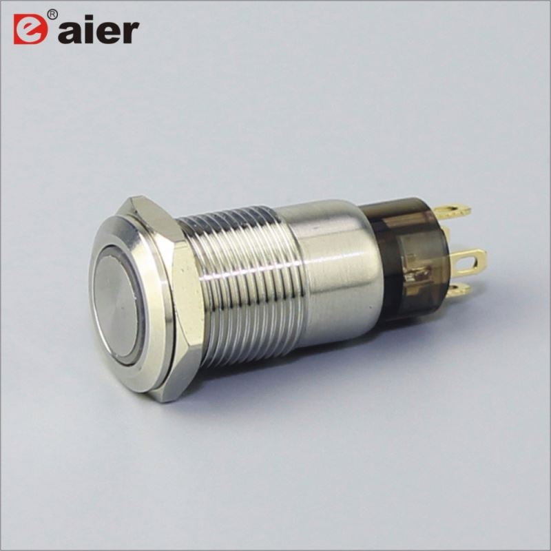 12mm Latching LED Din Rail Button Switch