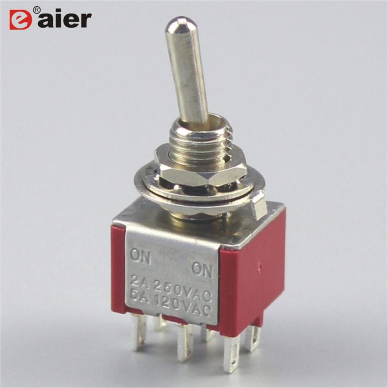 MTS-223 6MM 6 Pin DPDT 3-Way ON OFF ON Momentary Toggle Switch