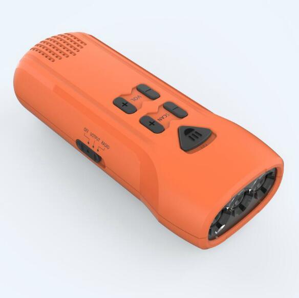 Hand Cranking Emergency fm Radio Rechargeable Flashlight & Power Bank