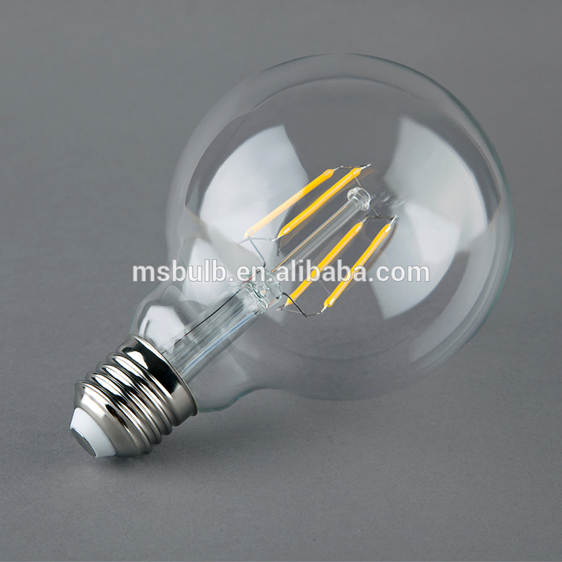 Haining Vintage led filament bulb g80 full glass light source E27 TUV CE approved