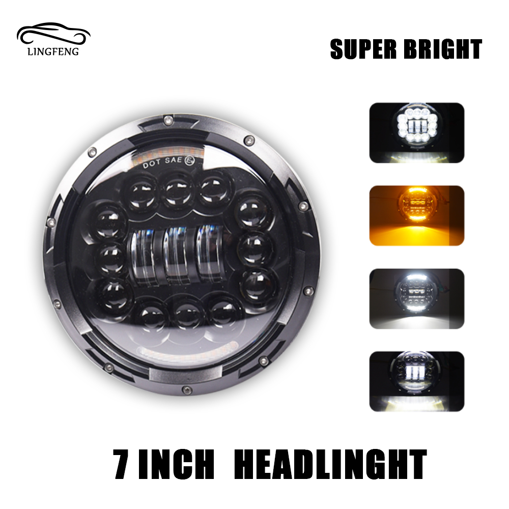 best price durable aluminum 7 inch round 12v 24v motor lamp led headlight