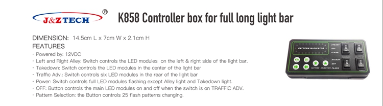 Multi function switch box for led warning lightbar