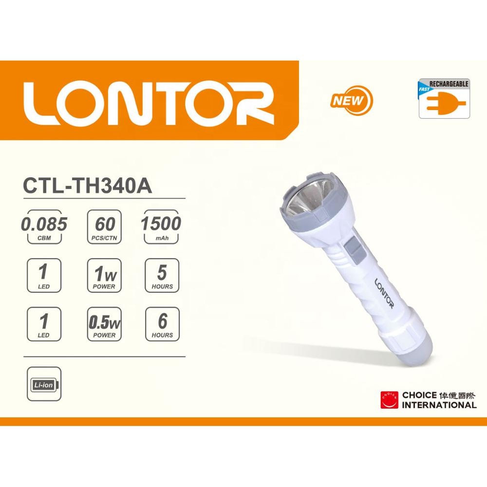 2019 LONTOR hot-selling rechargeable torch  flashlight         TH340A