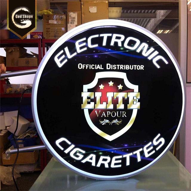 Indoor Outdoor Round Double Sided LED Light Box shop acrylic box led logo signage