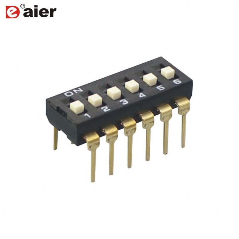 0.1A 50VDC Black Low Profile Type SMD Type Dip Switches ON OFF