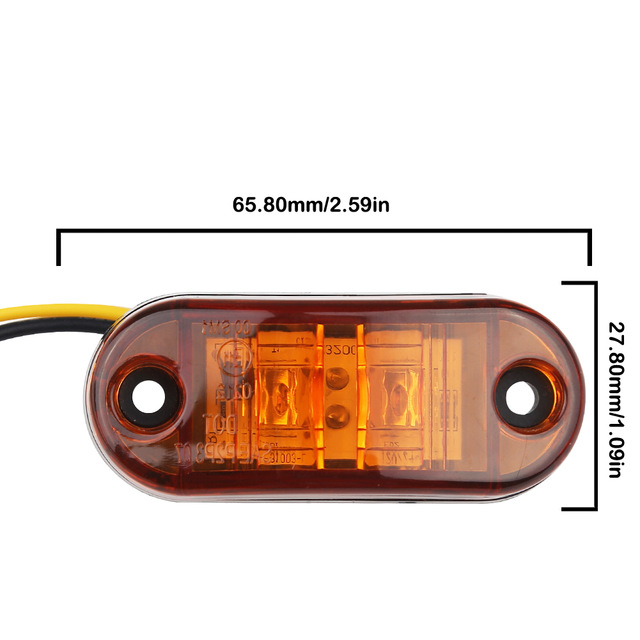 Truck light 12V/24V Amber Red White truck side lamp led  for trucks