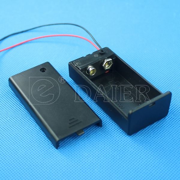 Storage Box Wired ON/OFF Switch w Cover 2 9V Battery Holder