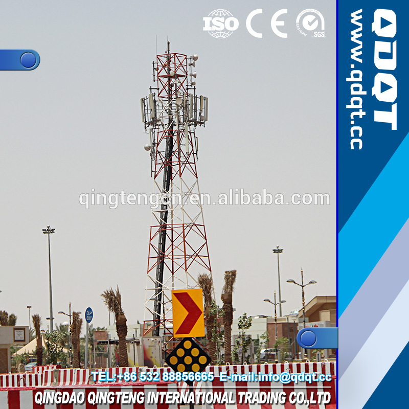 Huawei Kuwait 90m Telecom Angular Lattice Tower self supporting tower communication tower