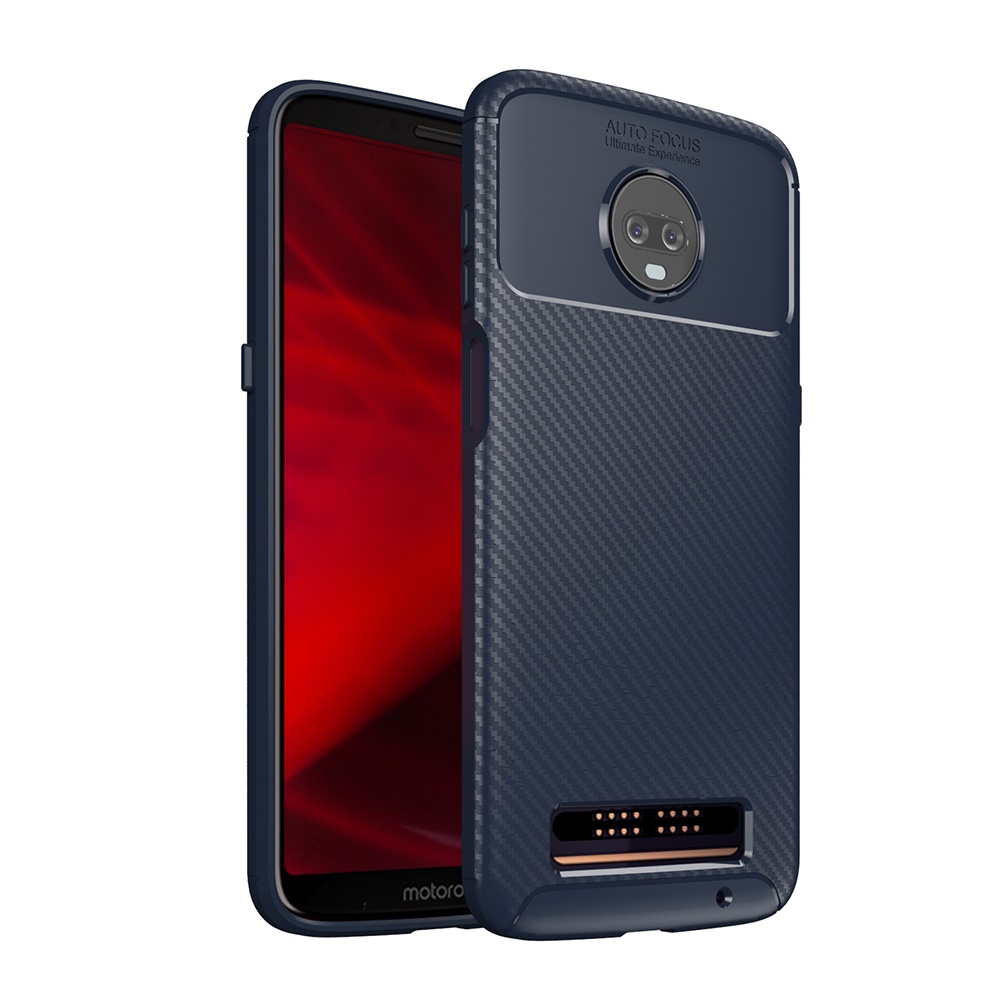 Carbon Fiber 360 Protective phone case For Motorola Moto Z3 Play TPU Silicone back cover case