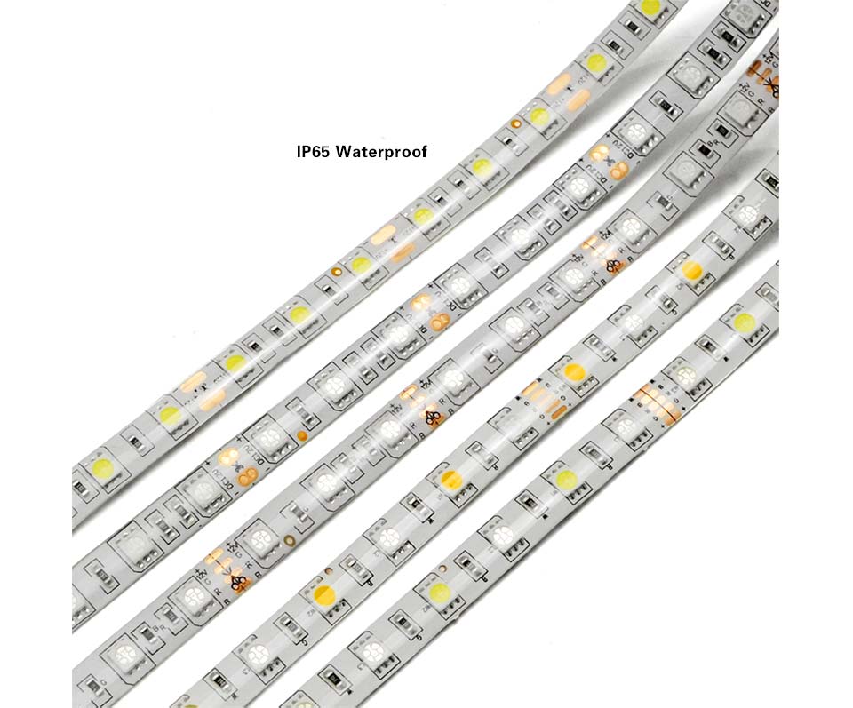 12V 0.5 / 1 / 2 / 3 / 4 / 5M 5050 60Leds/m Non-Waterproof / Waterproof Led Flexible Strip light Decoration Ribbon Tape Car Lamp