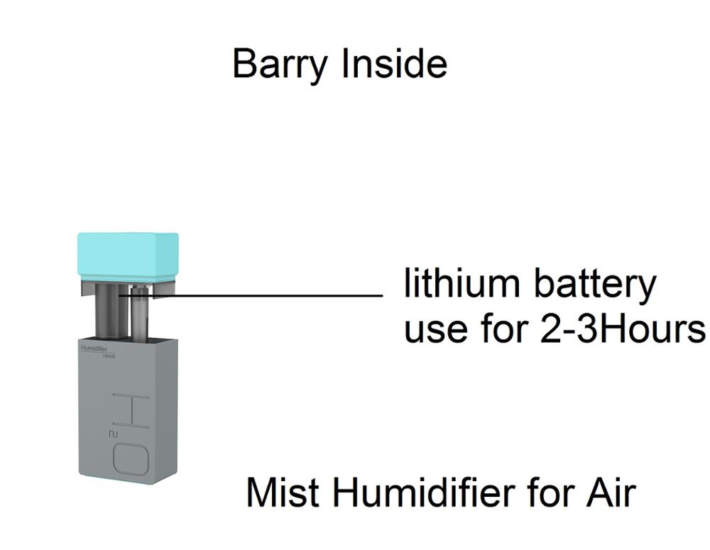 Simple USB Air Humidifier Built-in Lithium Battery Home Humidifier with 7 color led change