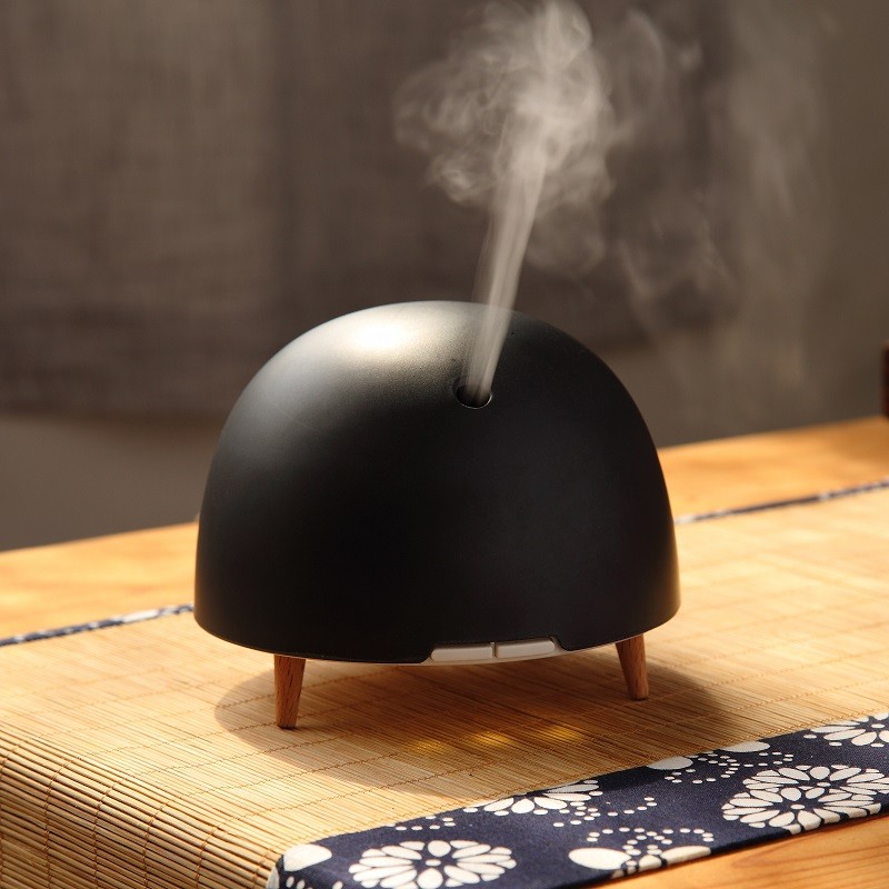 200ml Real Wood Bamboo Fiber Helmet Shape Ultrasonic easy operation home use cool mist humidifier