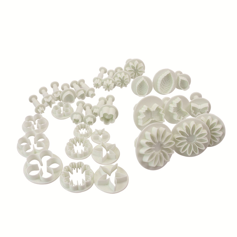 33pcs Pastry Cutters Tools Sugarcraft Cake Decorating Mold Fondant Icing Plunger Baking Cookies Mold