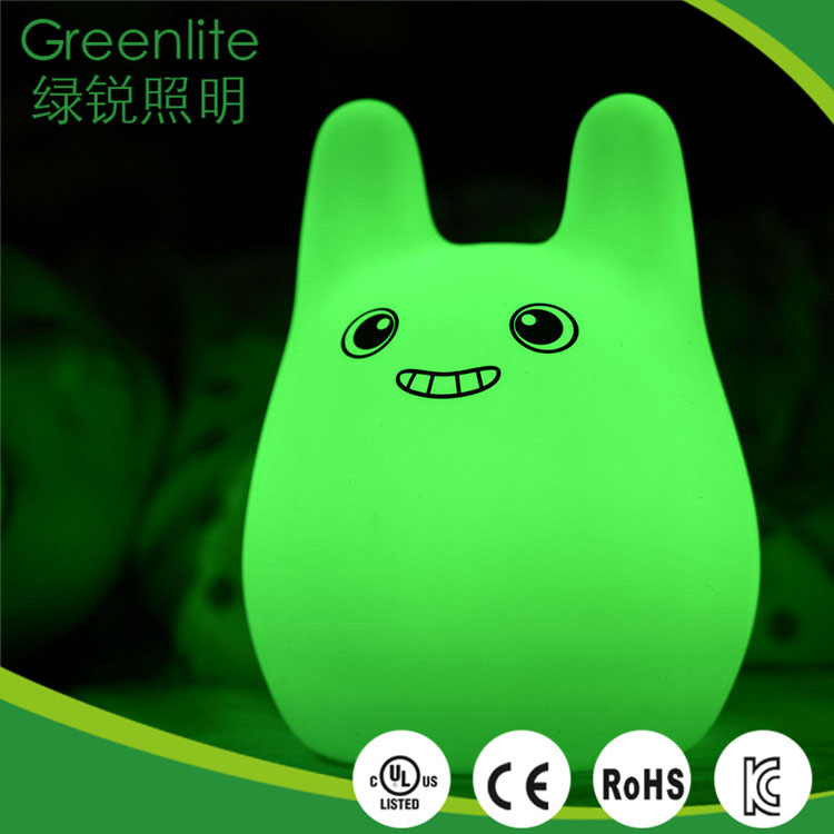 Cute 3d cat cartoon baby led silicone sensor night light